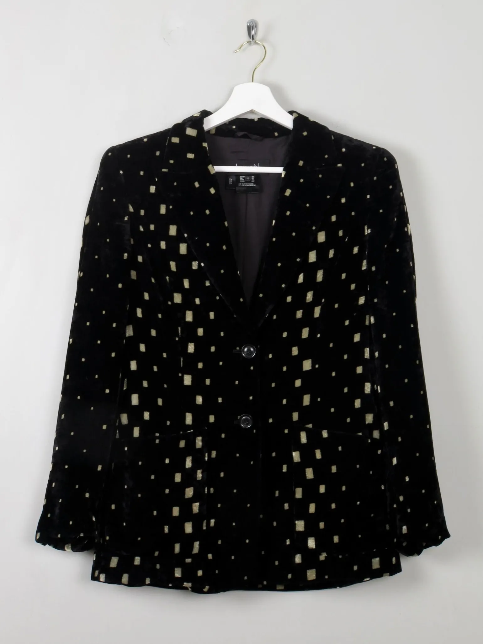 Women's Vintage Black Velvet Jacket Laurel S