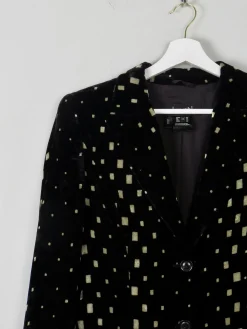 Women's Vintage Black Velvet Jacket Laurel S