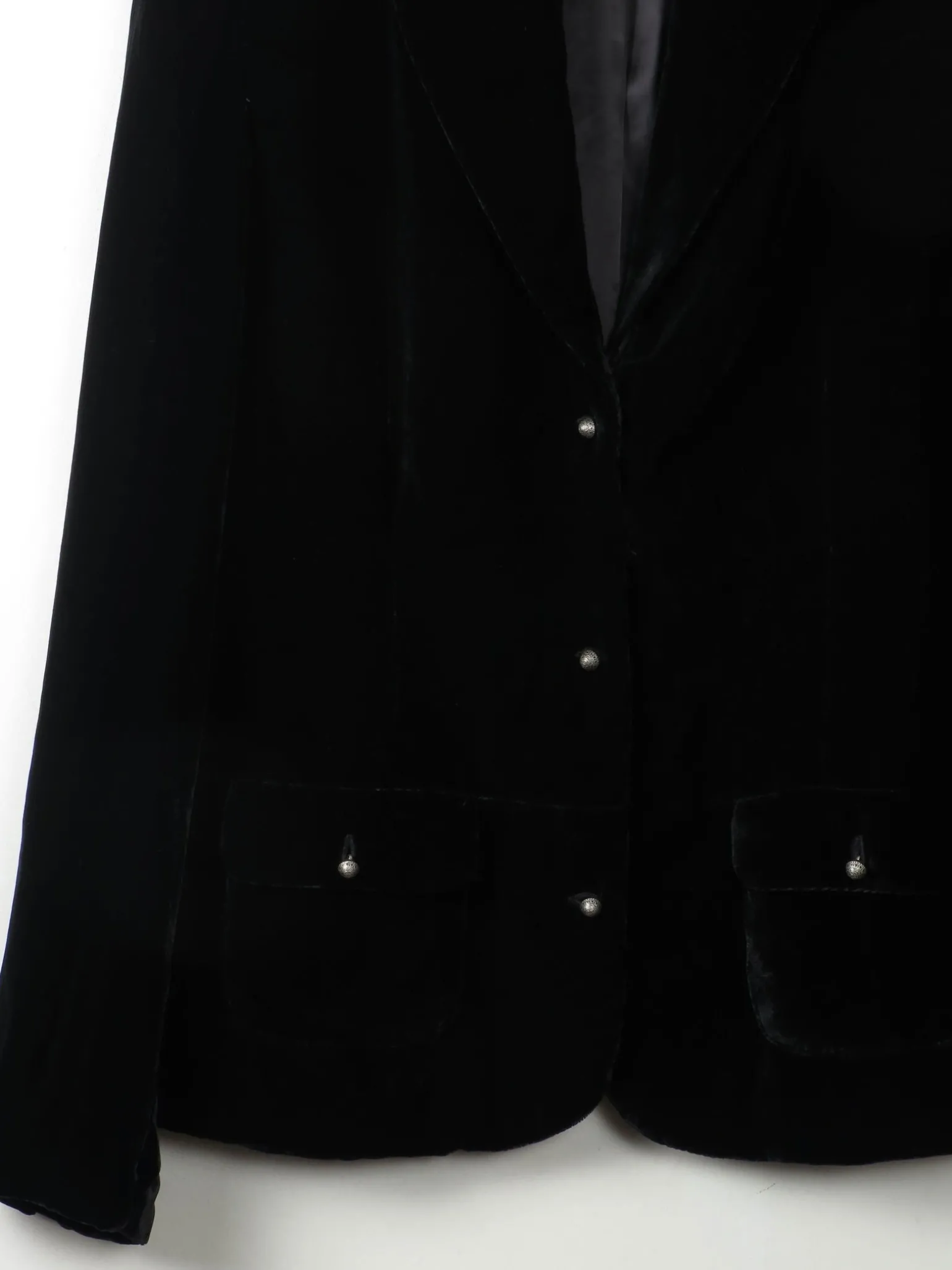 Women's Vintage Black Velvet Jacket M