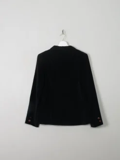 Women's Vintage Black Velvet Jacket S