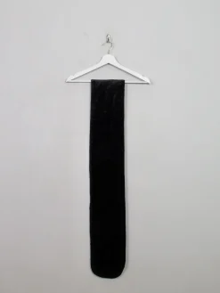 Women's Vintage Black Velvet Long Scarf