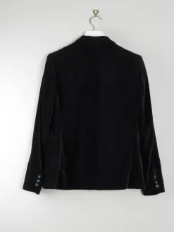 Women’s Vintage Black Velvet Tailored Jacket S
