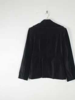Women's Vintage Black Velvet Jacket S