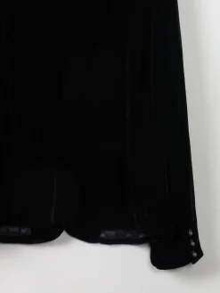Women's Vintage Black Velvet Jacket M