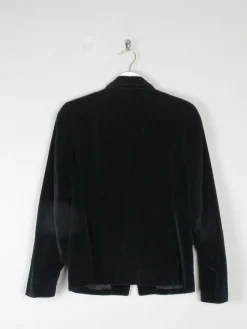 Womens Vintage Black Velvet Jacket XS