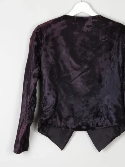 Women’s Vintage Black Velvet Bolero Jacket S