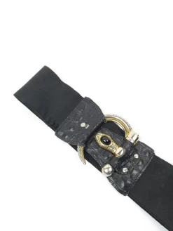 Women’s Vintage Black Waspie Snake Buckle Belt S/M