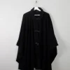 Women's Vintage Black Wool Cape