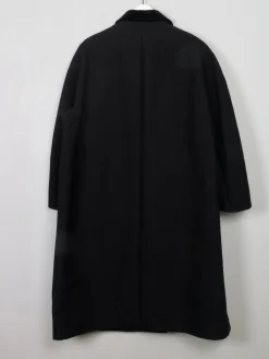 Women's Vintage Black Wool Coat L/XL