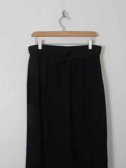Women's Vintage Black Wool Maxi Skirt M