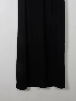 Women's Vintage Black Wool Maxi Skirt M
