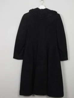 Women's Vintage Black Wool 1950s Coat S