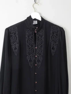 Women's Vintage Blouse Black M/L