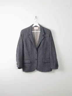 Women's Vintage Blue Tweed Jacket M