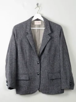 Women's Vintage Blue Tweed Jacket M