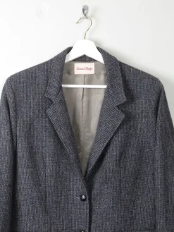 Women's Vintage Blue Tweed Jacket M