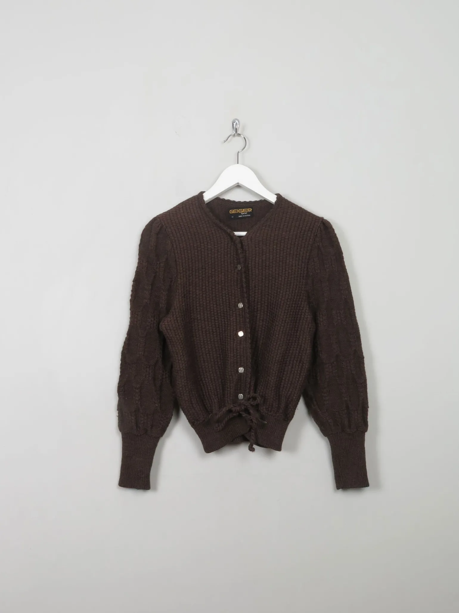 Women's Vintage Brown Austrian Cardigan X/S