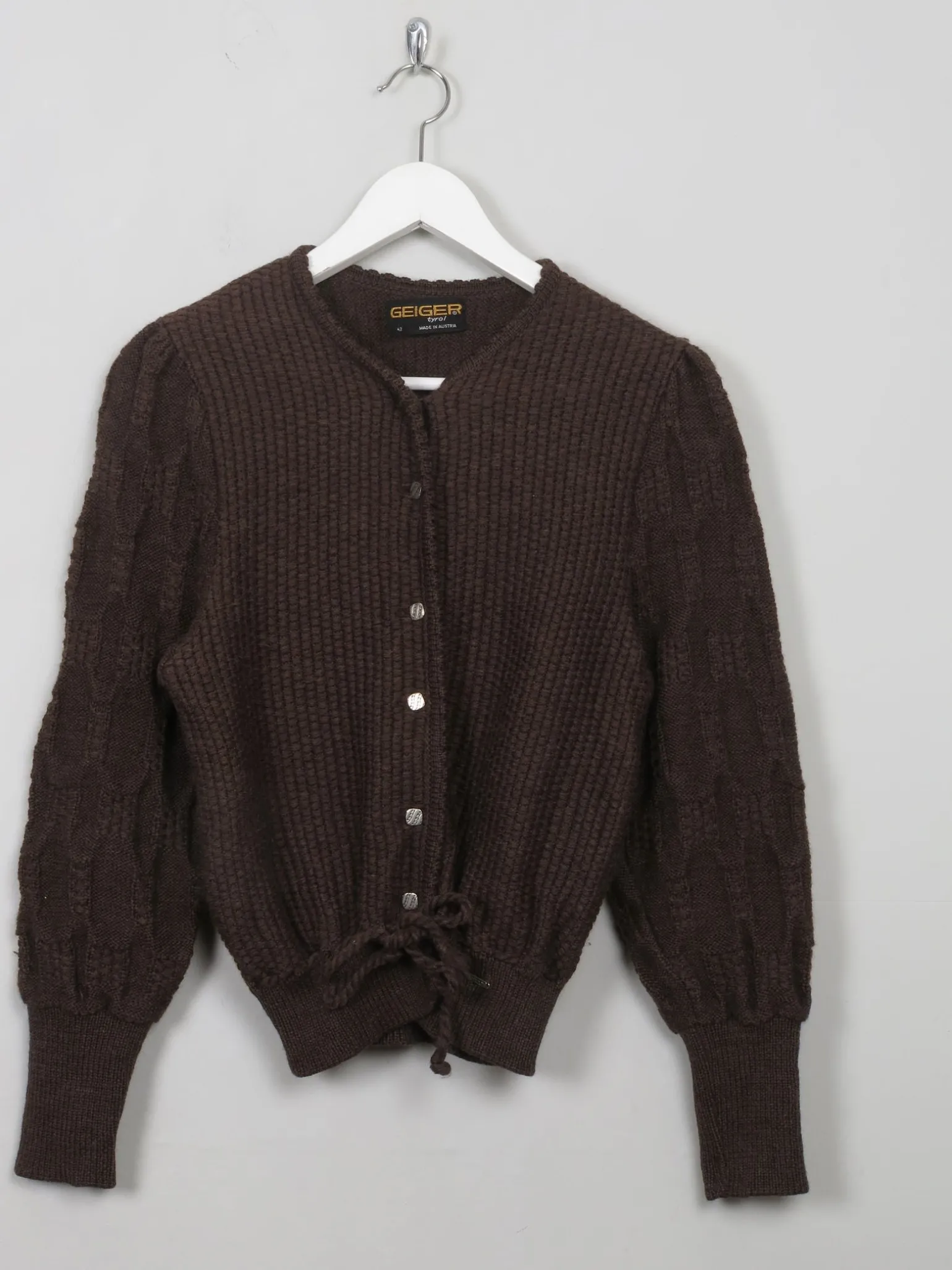 Women's Vintage Brown Austrian Cardigan X/S