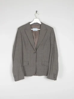 Women's Vintage Brown Check Vintage 90s Jacket S 10