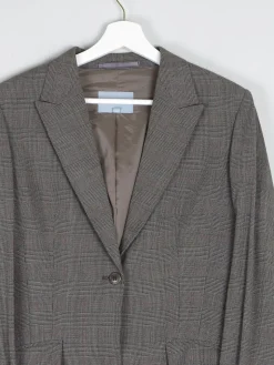 Women's Vintage Brown Check Vintage 90s Jacket S 10