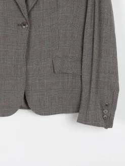 Women's Vintage Brown Check Vintage 90s Jacket S 10