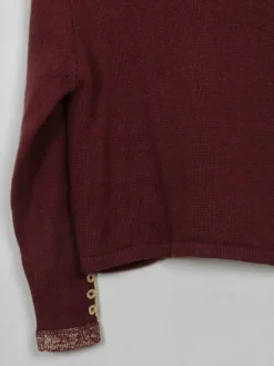 Women's Vintage Brown Embellished Lultima Cardigan S