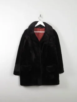 Women's Vintage Brown Faux Fur Jacket S/M
