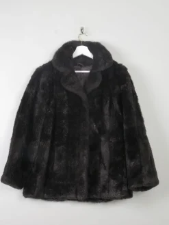 Women's Vintage Brown Faux Fur Jacket M