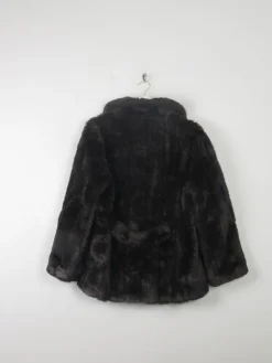 Women's Vintage Brown Faux Fur Jacket M