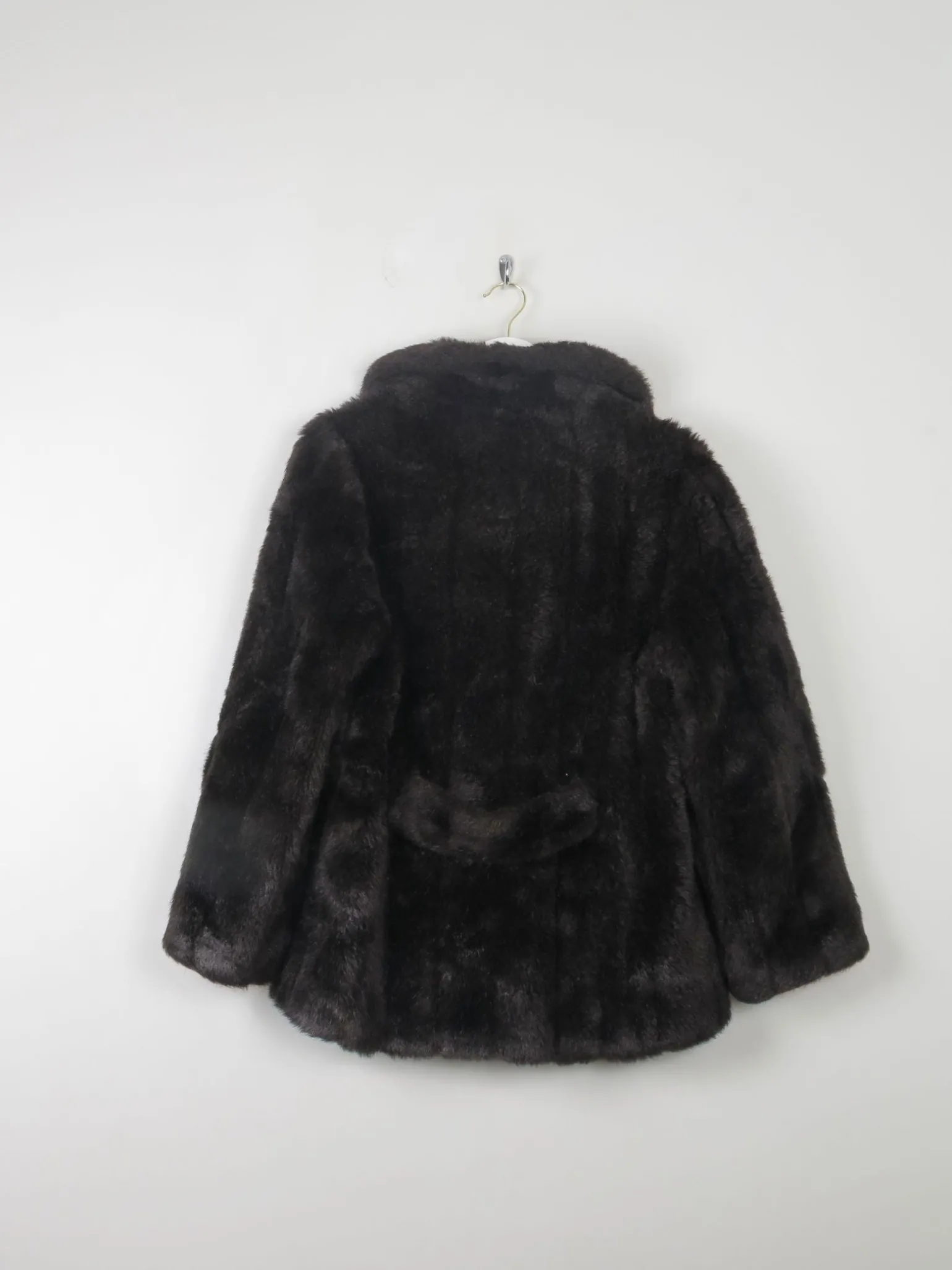 Women's Vintage Brown Faux Fur Jacket M