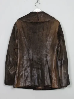 Women's Vintage Brown Fur Jacket L