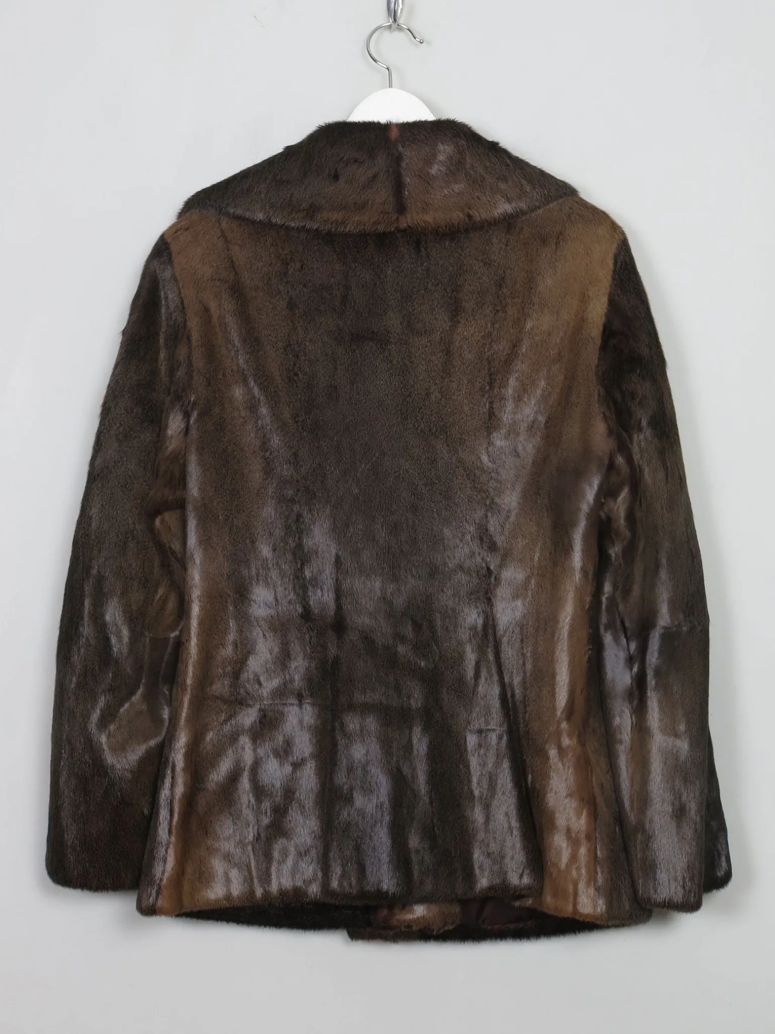 Women's Vintage Brown Fur Jacket L