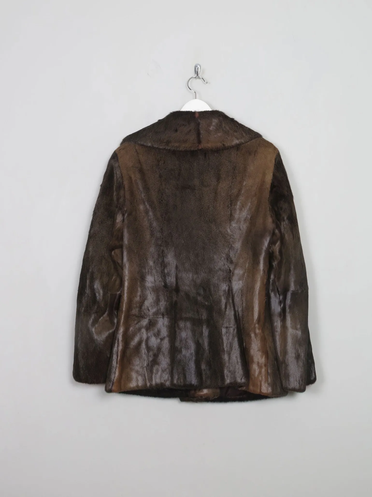Women's Vintage Brown Fur Jacket L