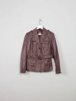 Women's Vintage Brown Leather Jacket S/M