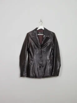 Women's Vintage Brown Leather Jacket S