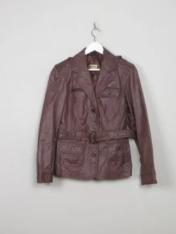 Women's Vintage Brown Leather Jacket S/M