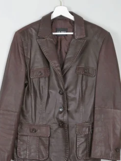 Women's Vintage Brown Leather Gil Bret Jacket L