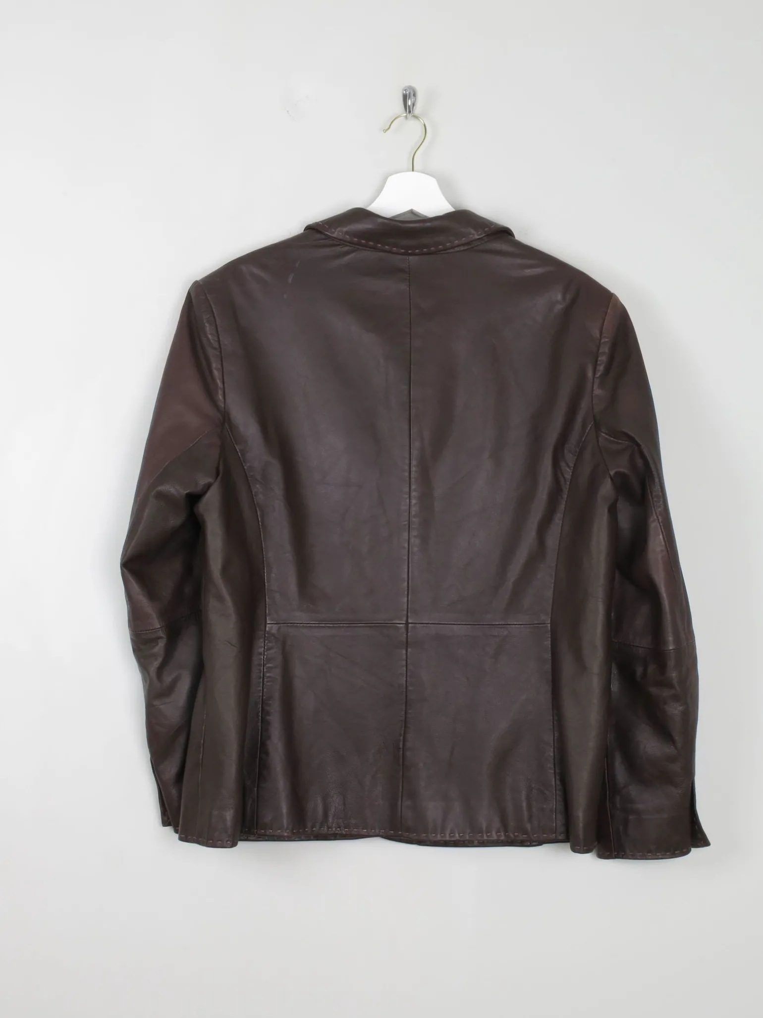 Women's Vintage Brown Leather Gil Bret Jacket L