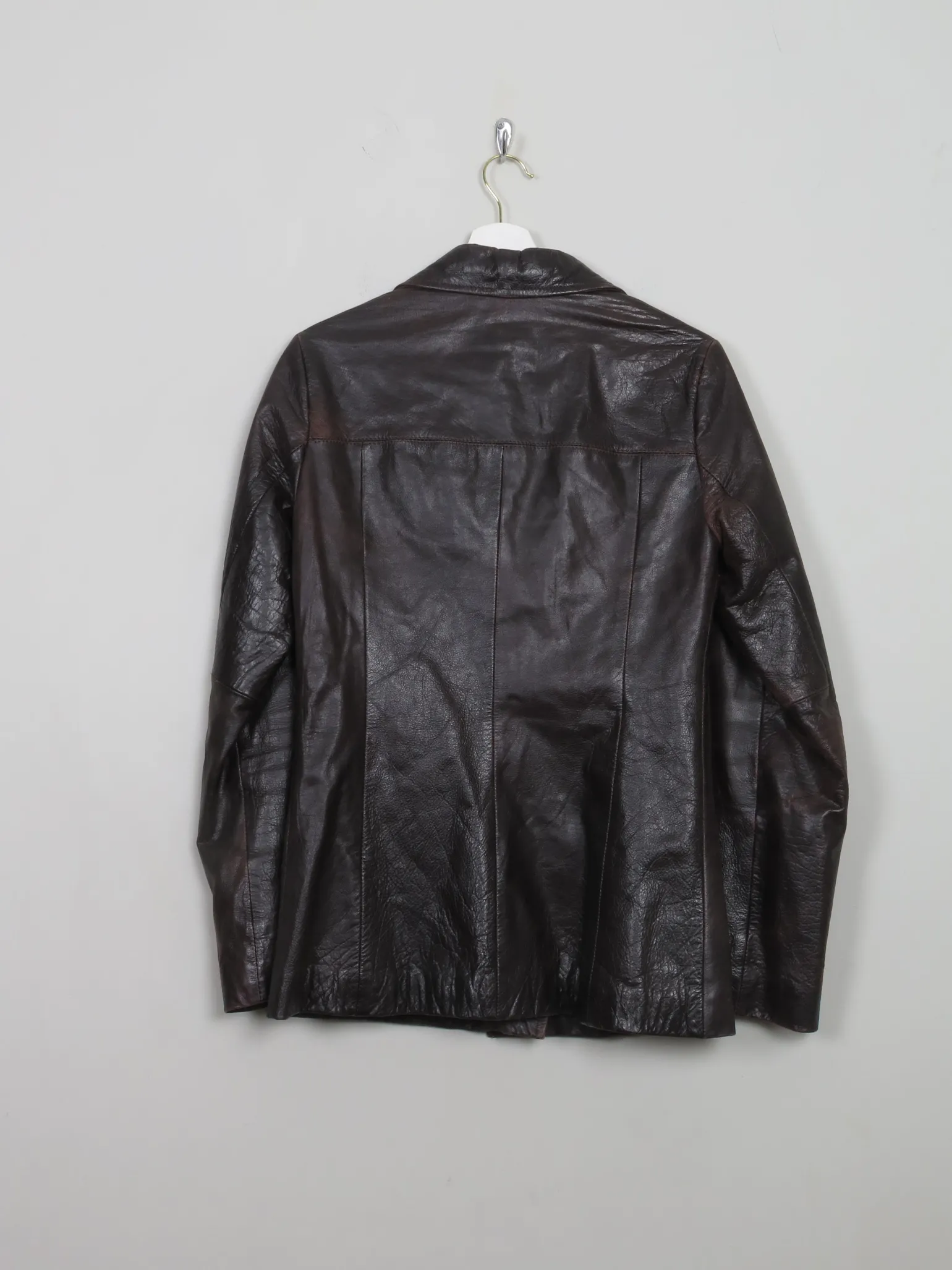 Women's Vintage Brown Leather Jacket S