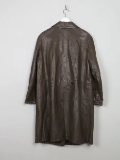 Women's Vintage Brown Leather Coat M/L