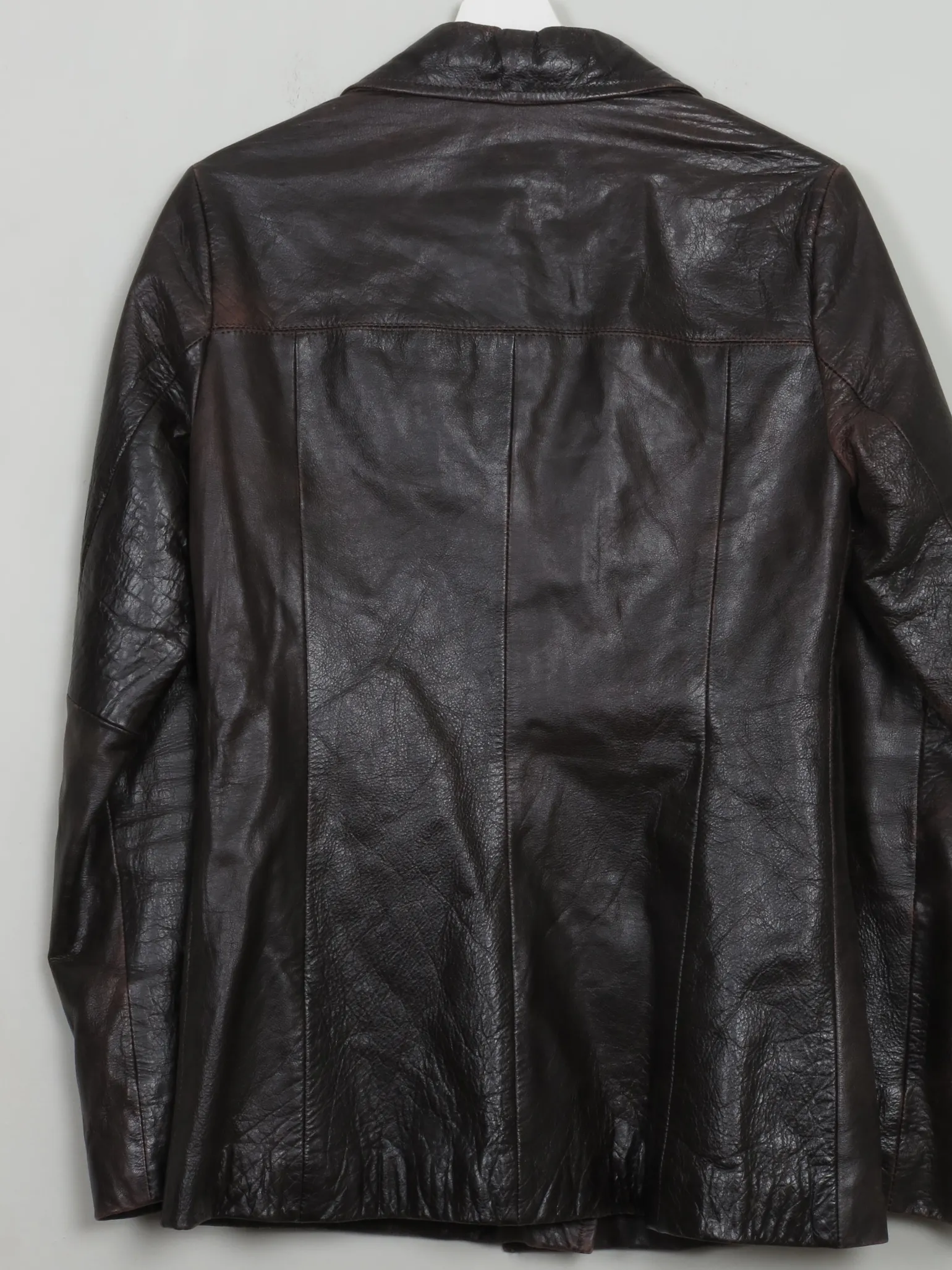 Women's Vintage Brown Leather Jacket S