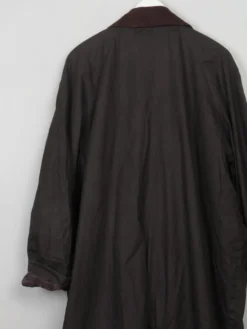 Women's Vintage Brown Long Wax Coat M