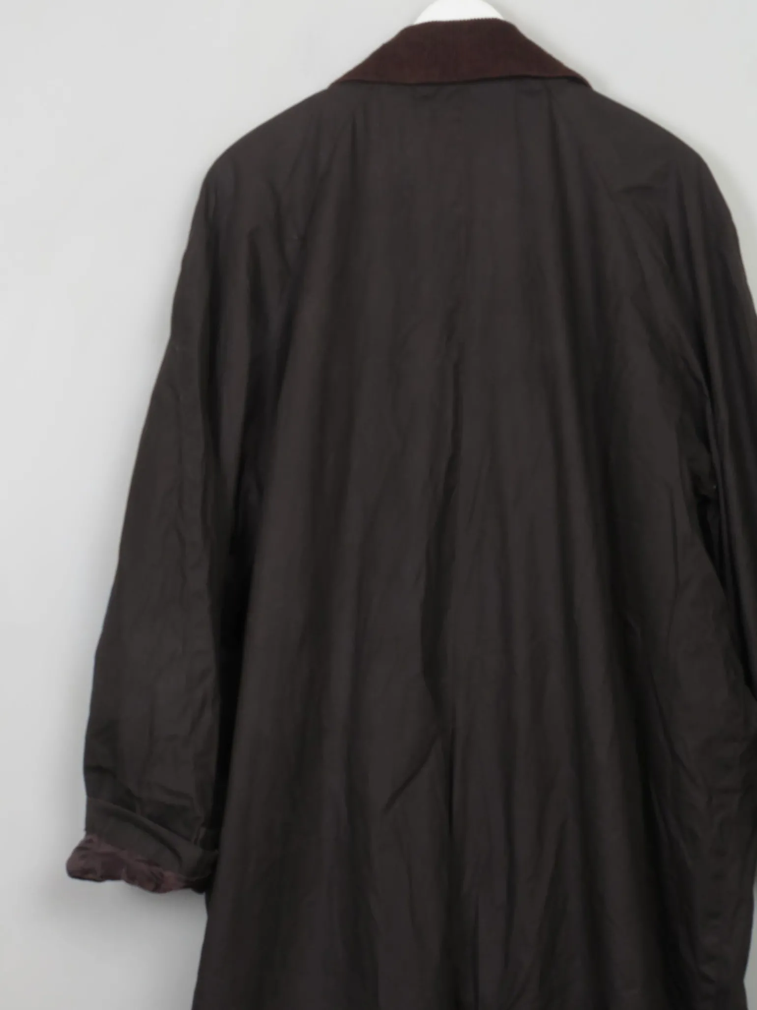 Women's Vintage Brown Long Wax Coat M