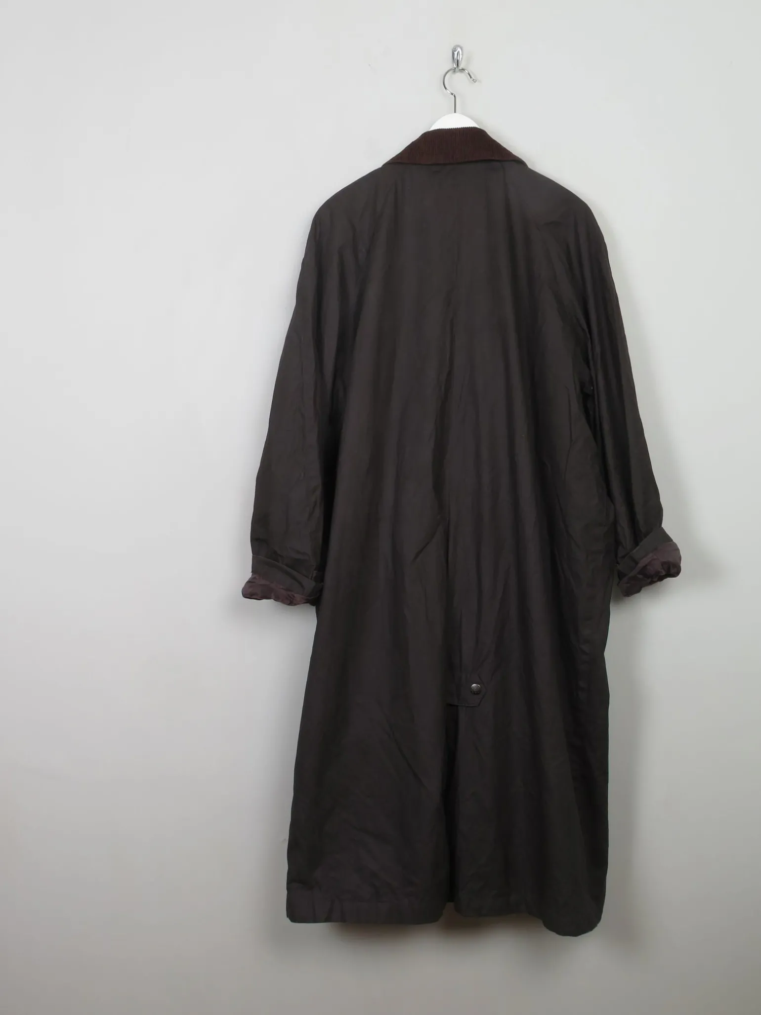 Women's Vintage Brown Long Wax Coat M