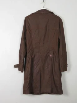 Women's Vintage Brown Short Leather Coat 8