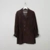 Women's Vintage Brown Suede Jacket M Oversized