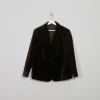 Women's Vintage Brown Velvet Jacket L