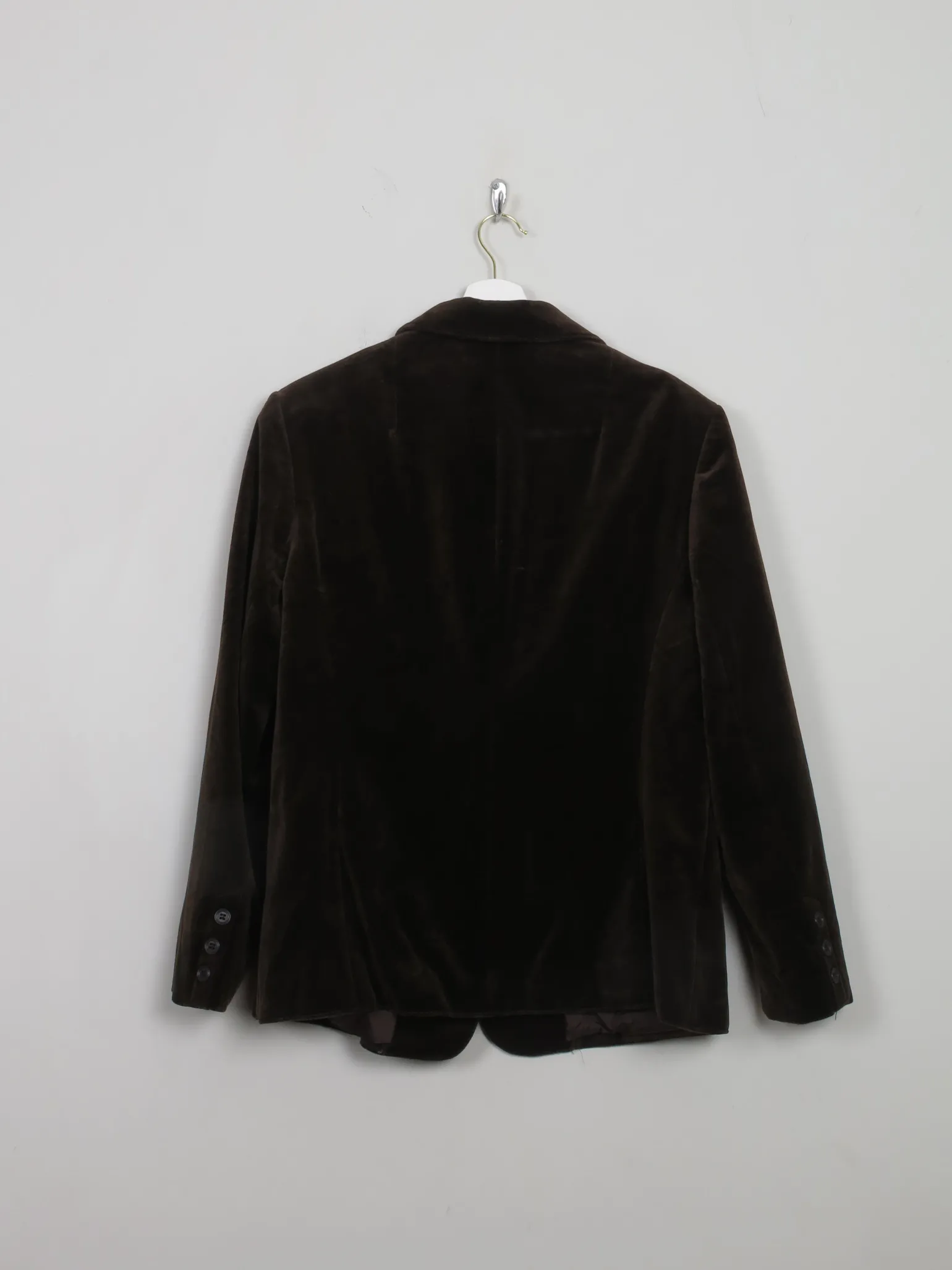 Women's Vintage Brown Velvet Jacket L
