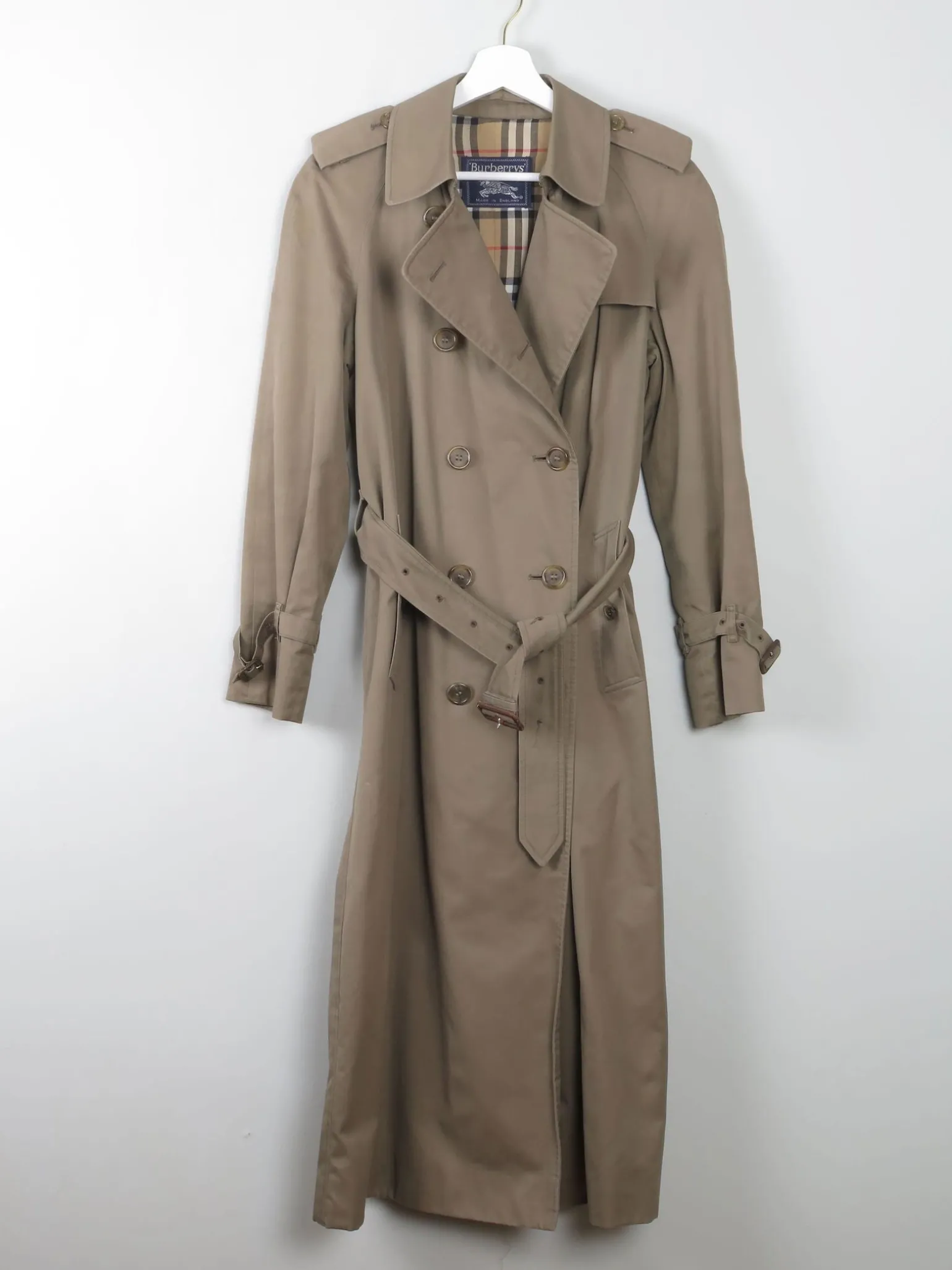 Women's Vintage Burberry Trench Coat Khaki XS/S