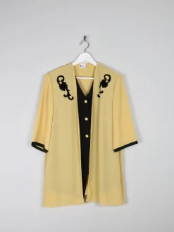 Women's Vintage Buttermilk Yellow Blouse/Jacket L/XL